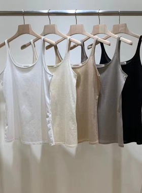 现货Statement韩国东大门代购2025新款百搭弹力纯色细吊带背心女