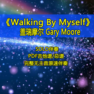 Walking Myself电吉他SOLO间奏吉他谱伴奏 Moore 盖瑞摩尔Gary