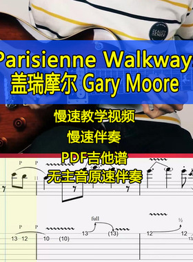 盖瑞摩尔Gary Moore-Parisienne Walkways电吉他独奏吉他谱伴奏