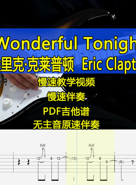 埃里克克莱普顿Eric Clapton - Wonderful Tonight电吉他SOLO