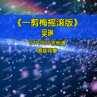 吴琳版一剪梅摇滚版SOLO电吉他伴奏吉他谱六线谱高度还原版