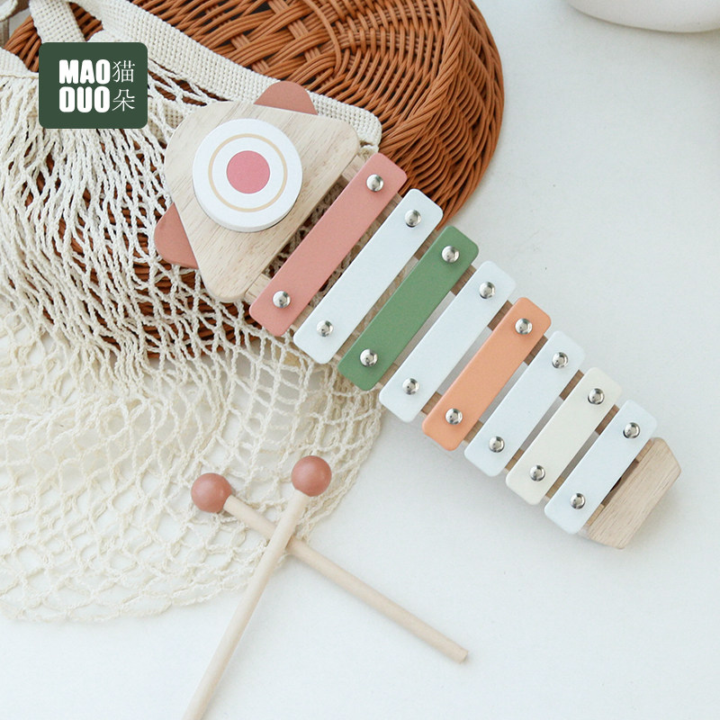 儿童木制手敲琴八音琴敲琴敲打琴宝宝早教益智玩具3岁音乐乐器MD