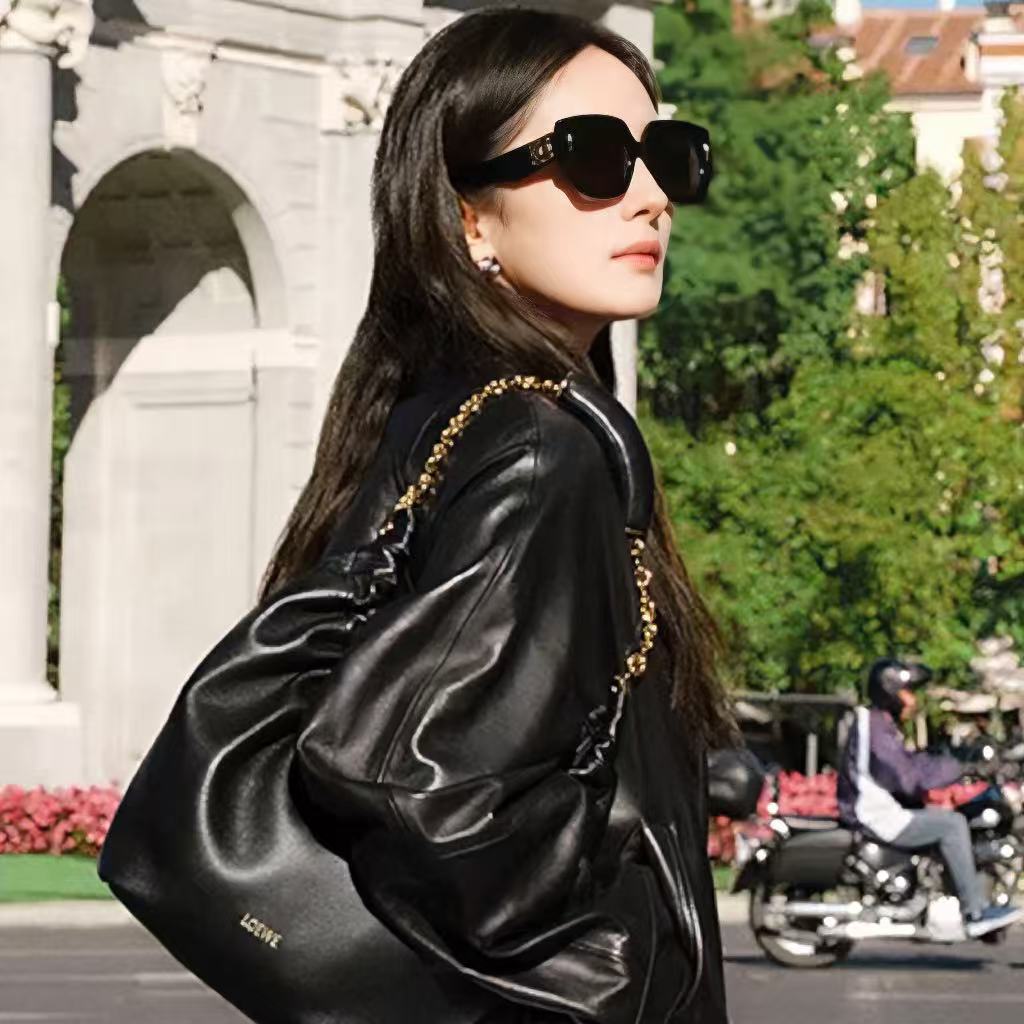 新款板材方框徽标墨镜LOEWE复古