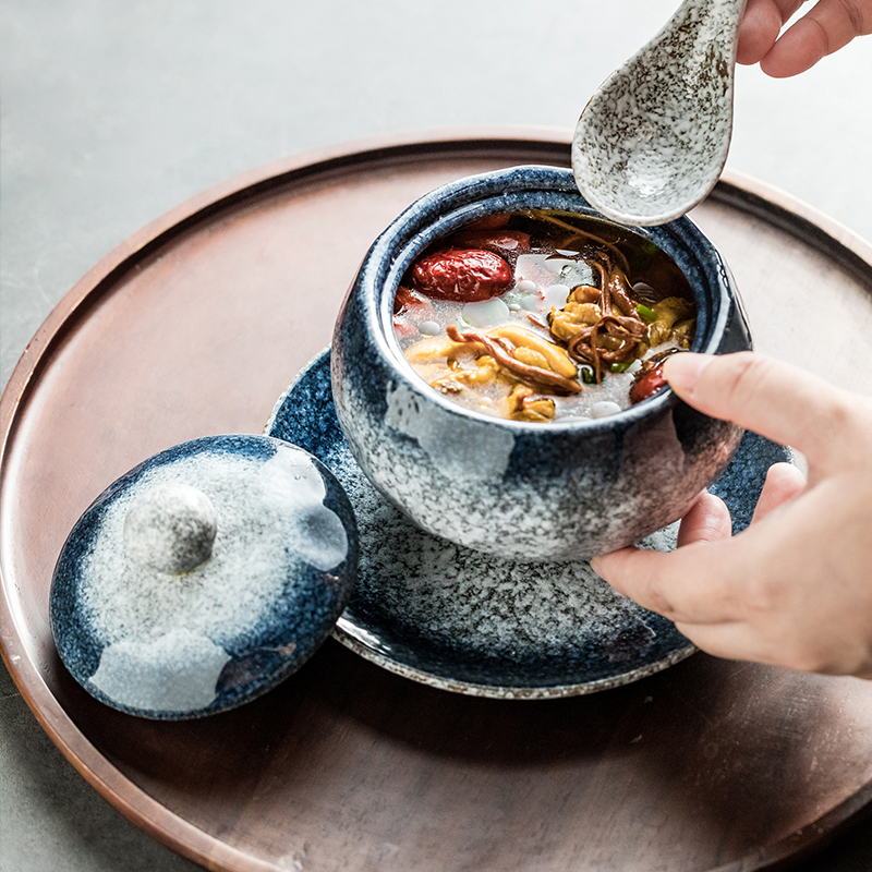 陶瓷隔水炖日式炖盅套装