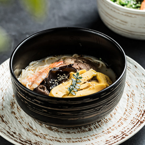 汤面碗牛肉面碗蒸煮饺子碗馄饨面碗泡面碗高级感陶瓷大碗学生家用