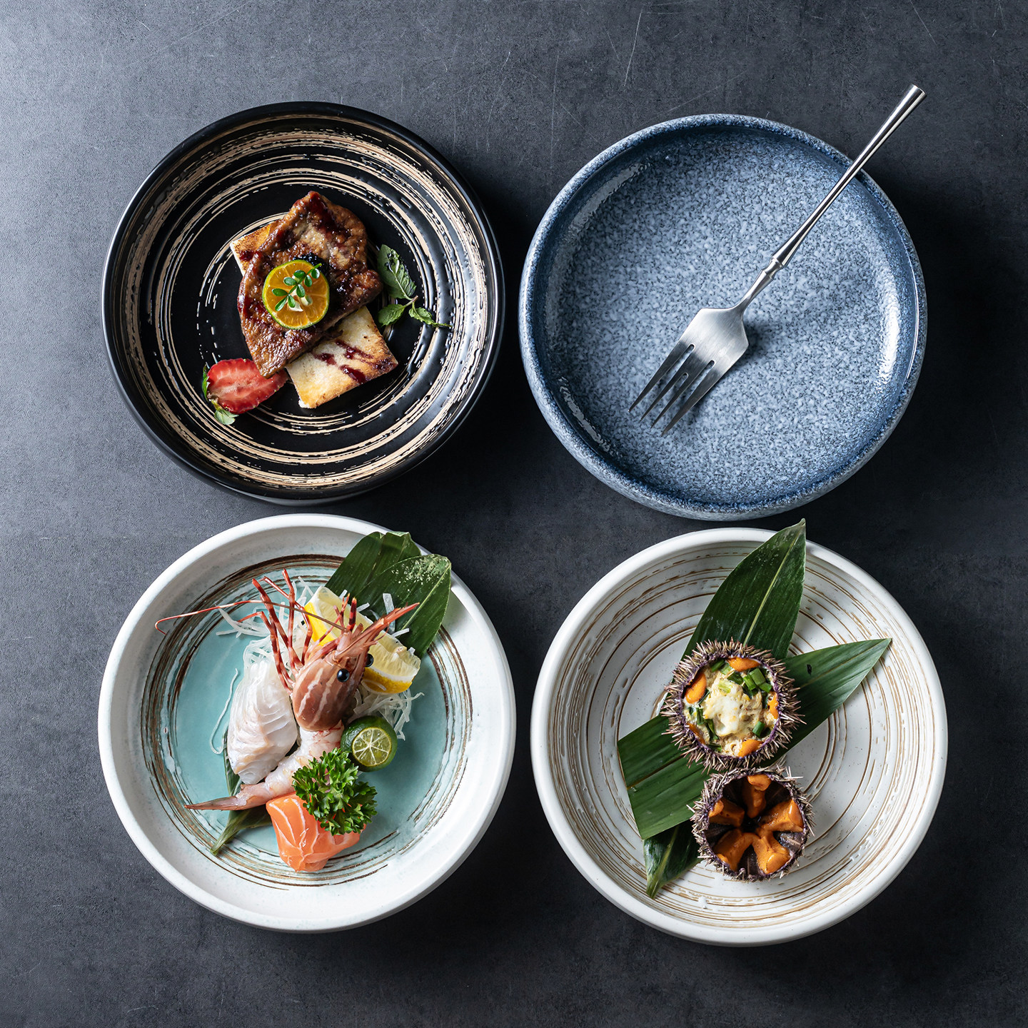 釉下彩家用陶瓷泡菜盘沙拉盘日式菜盘子圆形汤盘海鲜盘商用餐具,餐饮具,盘,淘宝优惠券,粉丝福利购,淘宝优惠卷