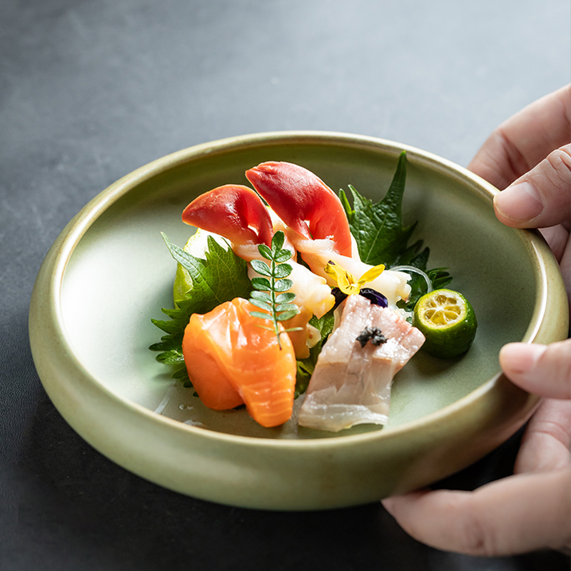 高级感大号碟子商用多用途陶瓷碟盘小众精致菜碟蘸料碟调味碟圆碟