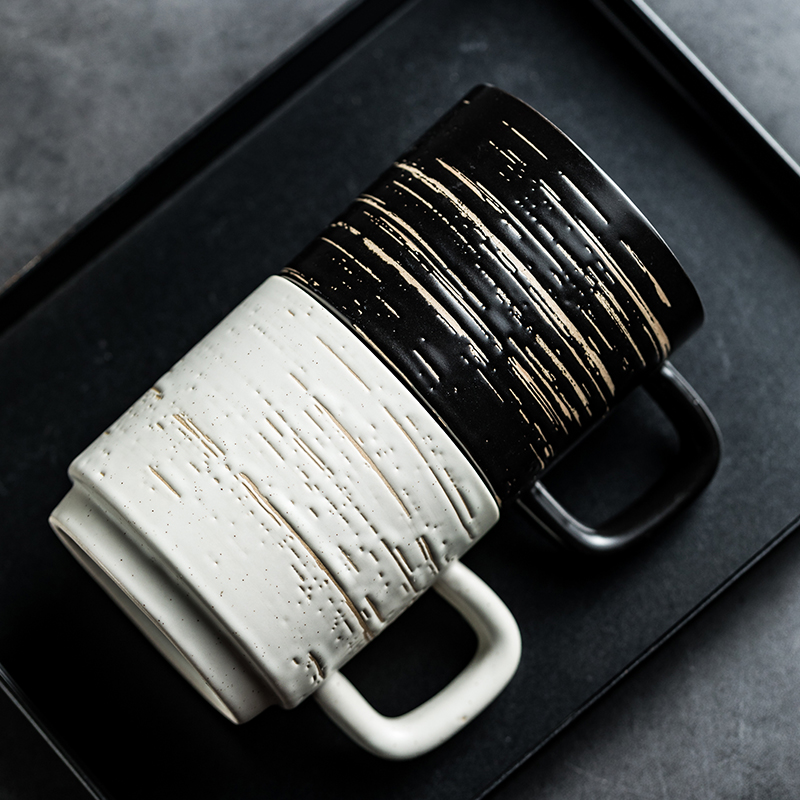 日式创意陶瓷马克杯高档喝水杯子个人主人泡茶杯办公室咖啡杯家用