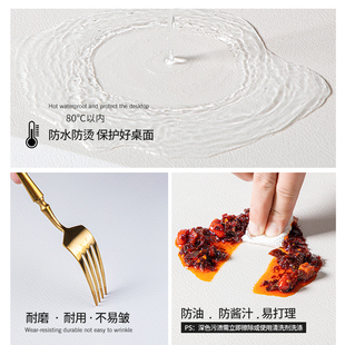 现代仿实木纹桌垫防水防烫客厅原木色茶几桌布书房书桌实木桌布