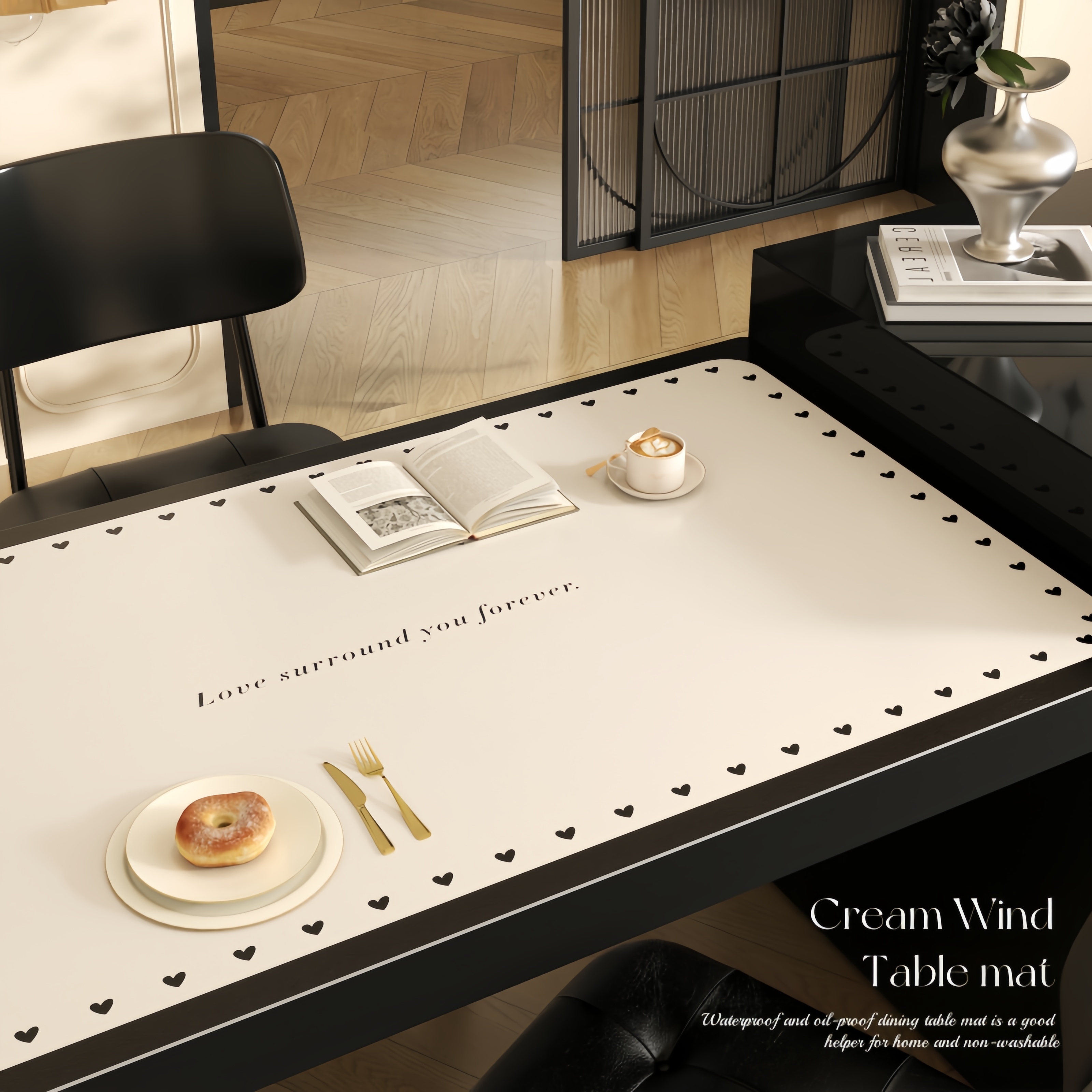 极简奶油风高级感防污餐桌保护垫
