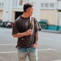 GD Hand-Drawn Graffiti Tee in Washed Black