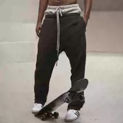 Fog Vujade Season 8 Multi-Line High Street Loose Straight-Leg Cuffed Essentials Fleece-Lined Long Pants Sweatpants for Men