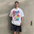 GD Colorful Graffiti Graphic Tee in White