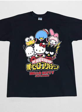 哈喽kt猫 潮款薯230克重磅棉宽领口不变形纯棉短袖