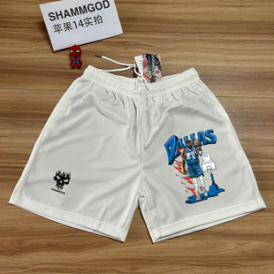 NCAA俄勒冈孟菲斯老虎美式不过膝运动篮球立体宽松健身短裤