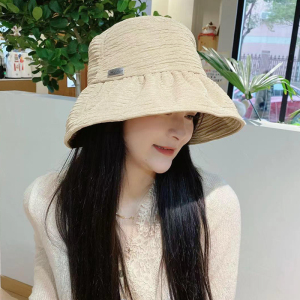 夏季帽子女可折叠渔夫帽遮阳防晒