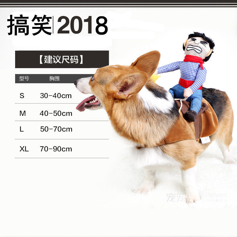 狗狗好玩骑马搞笑玩衣服同款泰迪骑马夏装薄款小狗宠物搞怪装