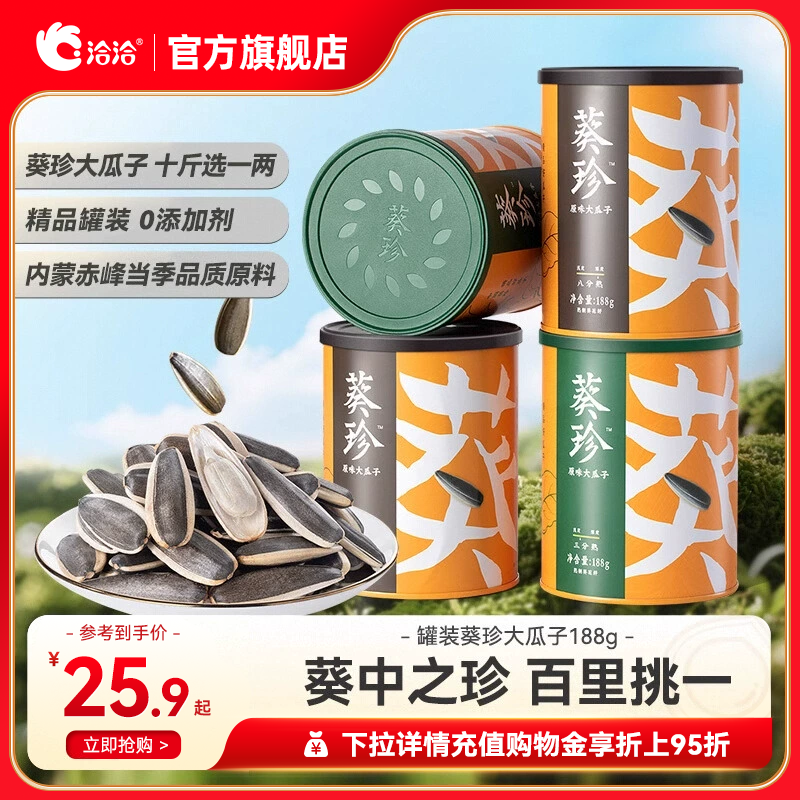 洽洽大瓜子葵珍罐装休闲零食恰恰