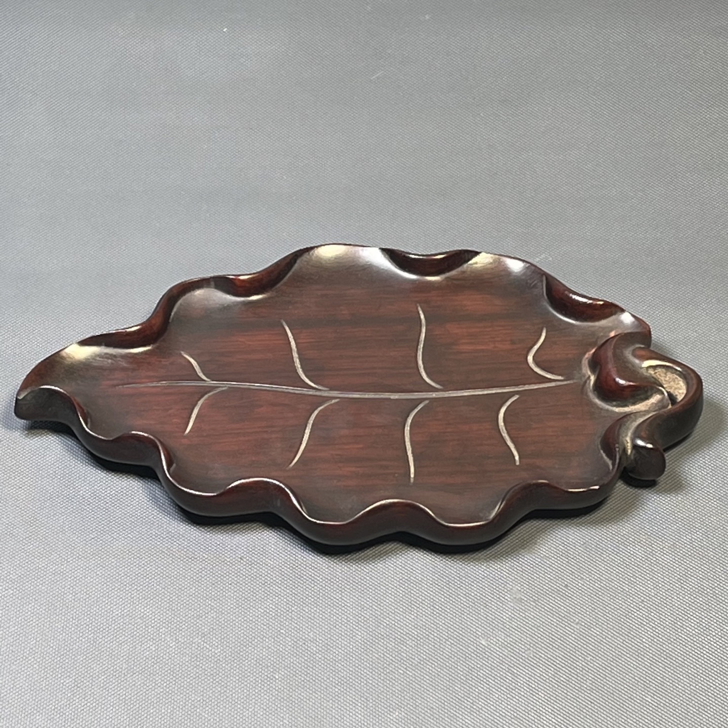 复古中式檀木雕家大业大长方形小茶盘仿古茶托盘果盘20x11x2cm