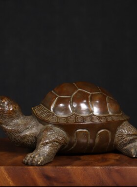 黄铜乌龟摆件铜龟办公室祝寿贺寿客厅礼品礼物家居装饰工艺品