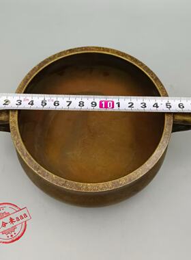 古玩收藏蚰龙耳香炉宣德炉书房茶桌摆件古玩杂项民间收藏精品香炉