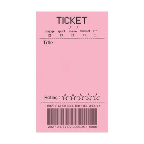 韩国正品holymoly 旅行音乐影评记事备忘便签记录册100张ticket