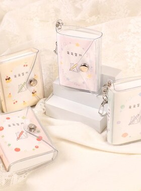 韩国正品Pleple 猫咪防水迷你钥匙扣200天打卡手账笔记日记本挂件