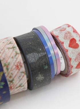 韩国正品Boki 爱心蕾丝美纹花纹手帐日记diy装饰纸质胶带 17/20mm