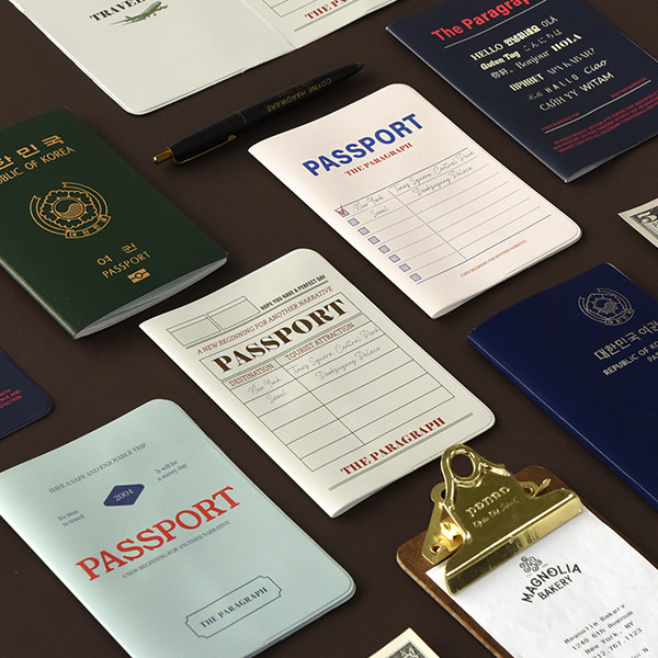 韩国正品monolike 复古短款护照夹保护套卡夹证件夹passport case