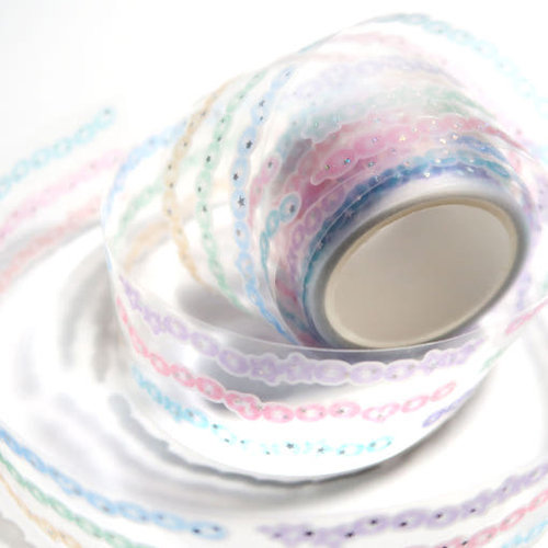 韩国正品st2krs 镭射闪钻星星鱼缸美纹手帐日记装饰模切贴纸胶带