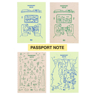 护照手拿空白笔记线订本diy涂鸦手帐NOTE PER 韩国正品 ZERO