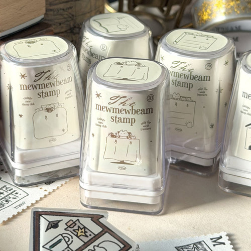 韩国正品mewmewbeam 复古怀旧装饰图章印章 vintage stamp ver.7