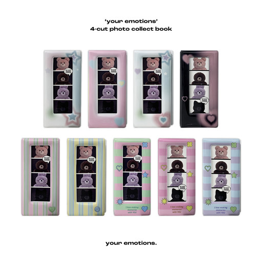 韩国正品YOUR EMOTION 追星四连拍4切相册卡片名片册人生四格卡册