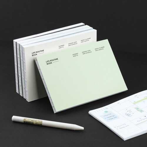 韩国正品DASH AND DOT 6个月日常生活周计划本记事本routine book