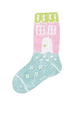 韩国正品Boki仿针织袜子手套行李箱标签贴ins手账数码装饰贴纸1张