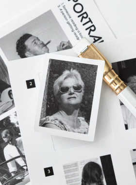 韩国正品202hosil 复古照片贴纸包ins手账日记本装饰背景卡纸组合