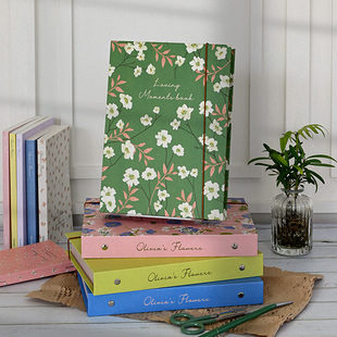 韩国正品monolike 6孔A5硬面绑带笔记日记本活页封面套封皮无内页