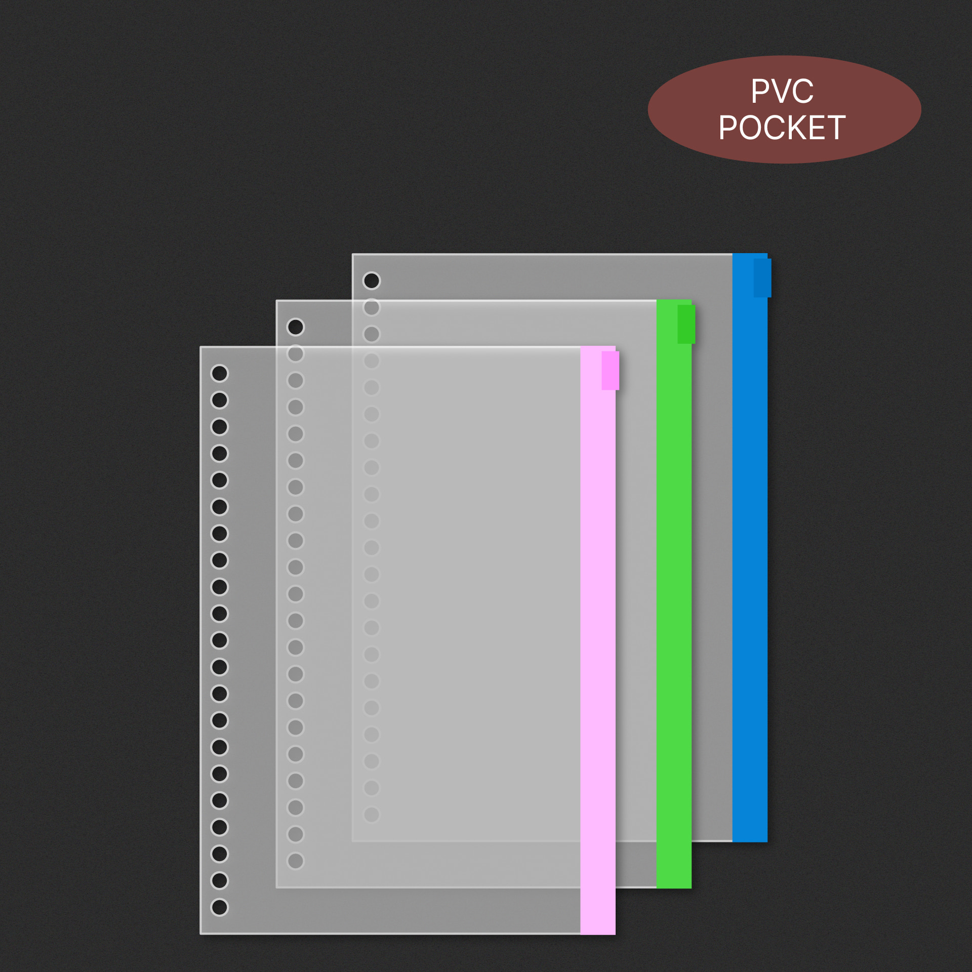 韩国正品oh,lolly day! PVC活页拉链收纳袋内芯内页透明袋pocket