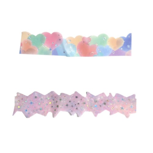 韩国正品st2krs 闪光美纹手帐日记装饰模切异形花边胶带 Die-Cut