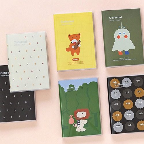 韩国正品romane备忘记事本PVC万年周计划日记本6个月diary weekly