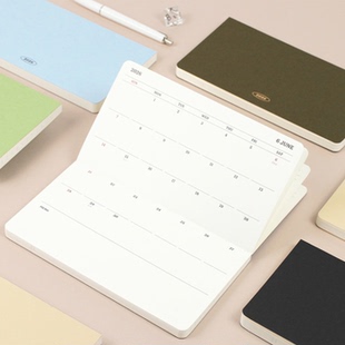韩国正品Paperian 2026年提醒日记本月计划线条横线空白记事本PVC