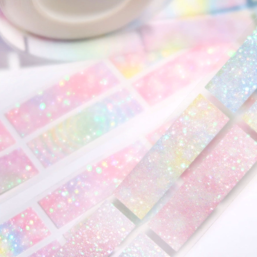 韩国正品st2krs 梦幻星星镭射闪光PBS联名美纹手帐模切贴纸胶带