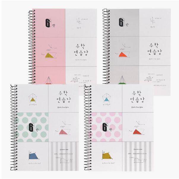 韩国正品pinkfoot 6格空白数学记录册错题集课堂笔记mathematics