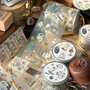 韩国正品mewmewbeam 美纹手帐切模贴纸胶带Kiss cut Roll sticker