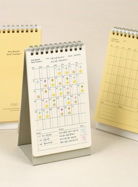 韩国正品Paperian 单月目标管理制定跟踪桌面型计划本双面13个月