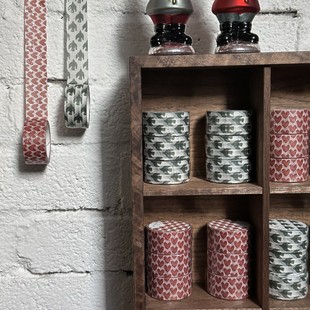 韩国正品 绿色爱心鸟美纹手帐日记纸质胶带December rolledpaint