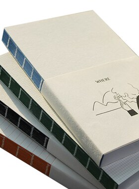 韩国正品saranghae 空白横线网格作家线订手拿记事笔记本Note