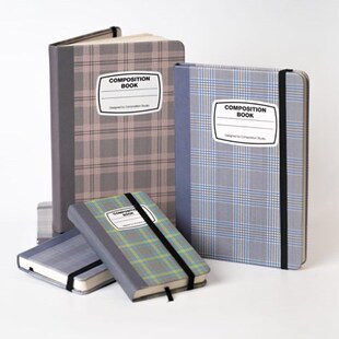 韩国正品composition小方格纹A5/A6绑带硬面空白笔记本手帐本note