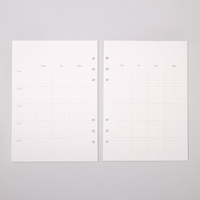 Lucalab月计划内页记事纸6孔A5