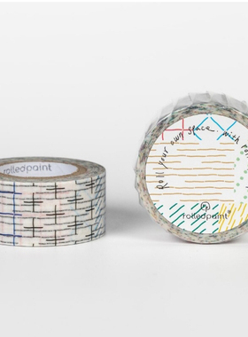 韩国正品rolledpaint 美纹花纹手帐拼贴素材ins风纸质胶带Pattern